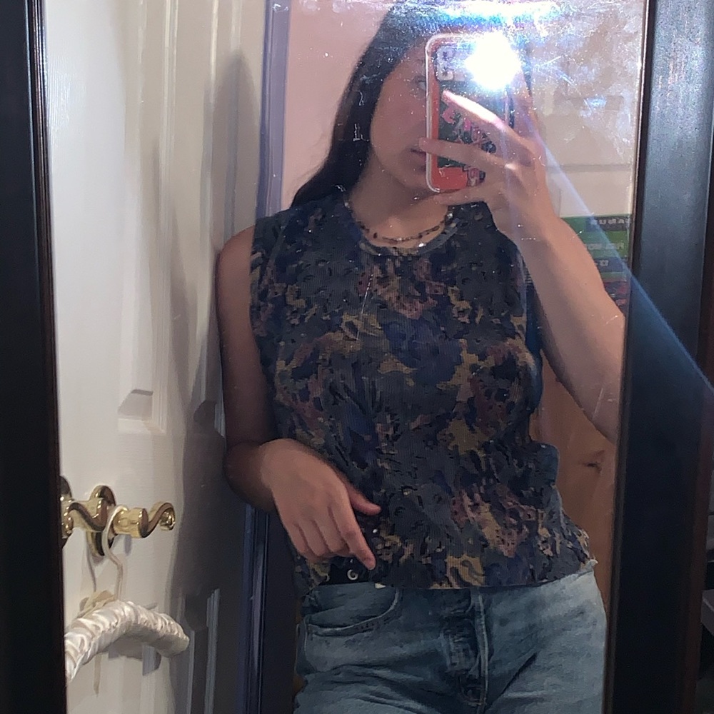 Y2K floral tanktop